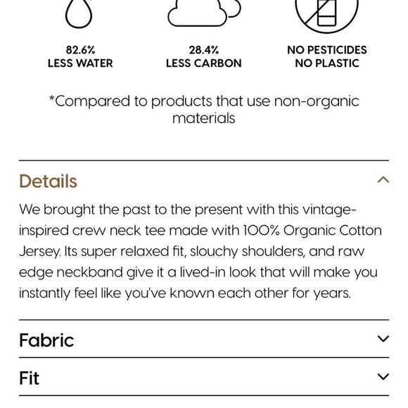 NWT MATE the Label Charcoal Organic Cotton Raw Neck Boxy Tee - Size XS - Picture 10 of 11